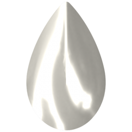 Стразы Swarovski 2308/4, Crystal White Hotfix, 6*3.5мм