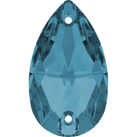 Нашивной кристалл Swarovski 3230, Aquamarine, 12*7мм