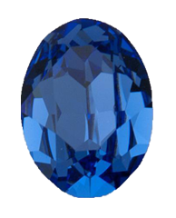 Кристалл в оправу Swarovski 4128, Sapphire, 6*4мм