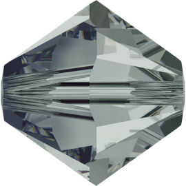Бусина Swarovski 5328, Black Diamond, 6мм