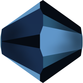 Бусина Swarovski 5328, Crystal Metallic Blue 2x, 3мм