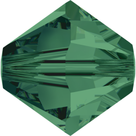 Бусина Swarovski 5328, Emerald, 4мм