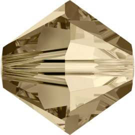 Бусина Swarovski 5328, Crystal Golden Shadow, 6мм