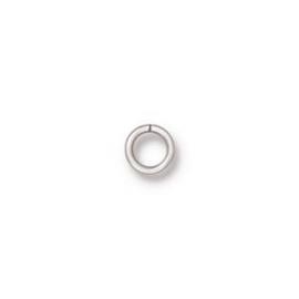 Кольцо соединительное, посеребренное, 4мм